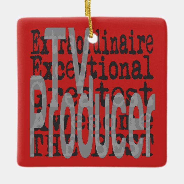 Ornement En Céramique Producteur TV Extraordinaire (Devant)