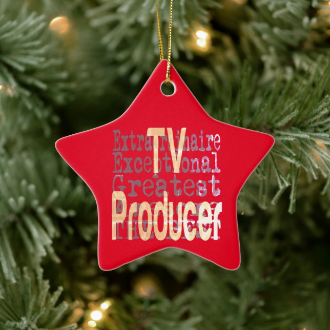 Ornement En Céramique Producteur TV Extraordinaire (Arbre)