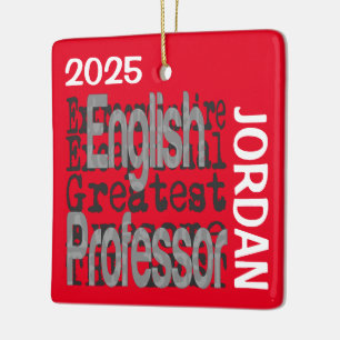 Ornement En Céramique Professeur d'Anglais Extraordinaire CUSTOM