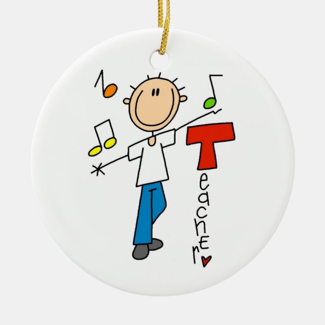 Ornement En Céramique Professeur de musique (Devant)