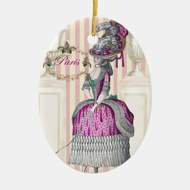 Ornement En Céramique Promenade matinale sur les Champs-Élysées (Devant)