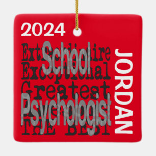 Ornement En Céramique Psychologue scolaire Extraordinaire PERSONNALISÉ