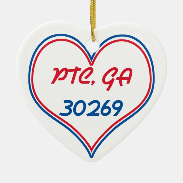 Ornement En Céramique Ptc GA 30269 - coeur (Devant)