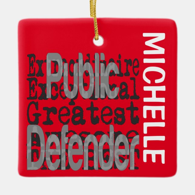 Ornement En Céramique Public Defender Extraordinaire CUSTOM (Devant)
