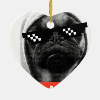 Ornement En Céramique Pug Life