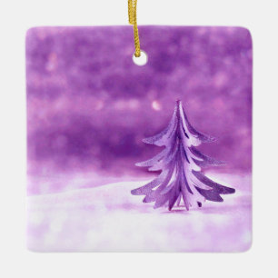 Ornement En Céramique Purple Christmas Wonderland