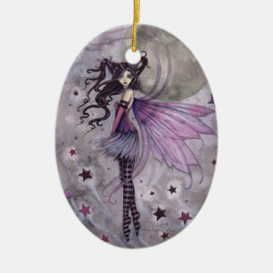 Ornement En Céramique Purple Fairy Imaginaire Art par Molly Harrison