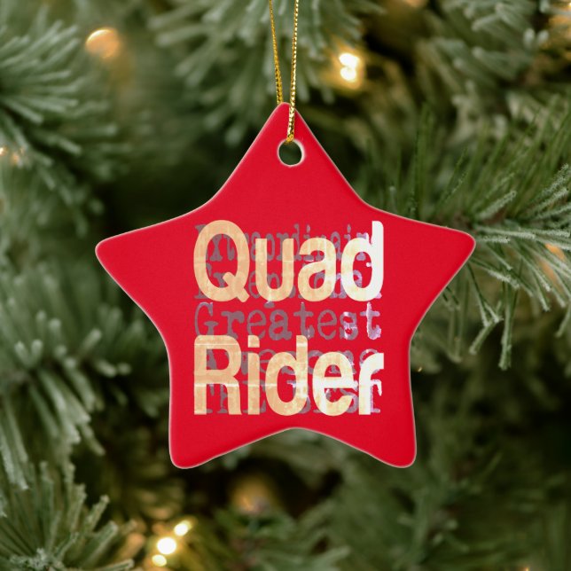 Ornement en céramique Quad Rider Extraordinaire (Arbre)
