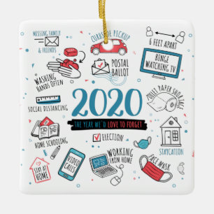 Ornement En Céramique Quarantine Christmas Funny 2020