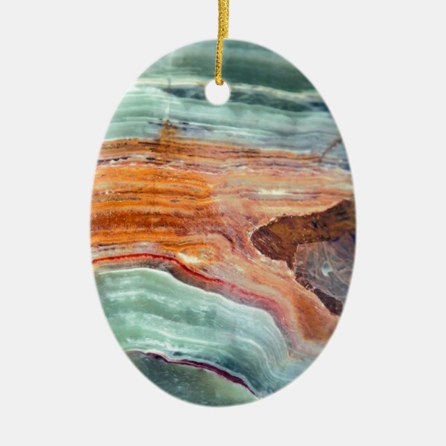 Ornement En Céramique Quartz de menthe rouillé de Sagey (Devant)