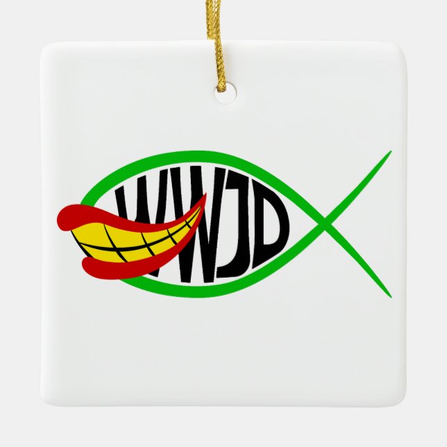 Ornement En Céramique Que ferait Joker ? (Devant)