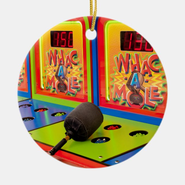 Ornement En Céramique Quel Jeu Mole Arcade (Devant)