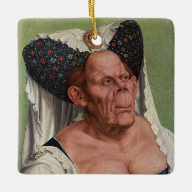 Ornement En Céramique Quentin Matsys - Une Vieille Femme Grotesque (Devant)
