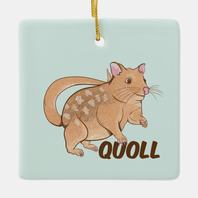 Ornement En Céramique Quoll Australian Marsupial (Devant)