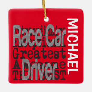 Ornement En Céramique Race Car Driver Extraordinaire CUSTOM