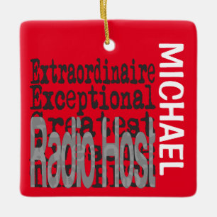 Ornement En Céramique Radio Host Extraordinaire CUSTOM