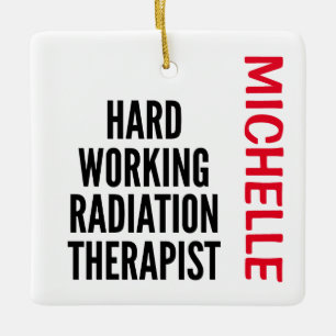 Ornement En Céramique Radiothérapeute de travail dur PERSONNALISÉ