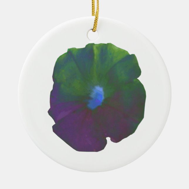 Ornement En Céramique Rainbow Petunia Custom Birthday (Devant)