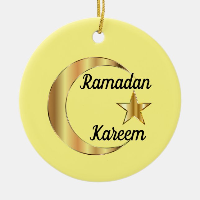 Ornement en céramique Ramadan Kareem (Devant)
