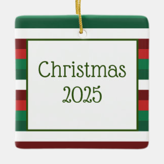 Ornement En Céramique Red and Green Ornament