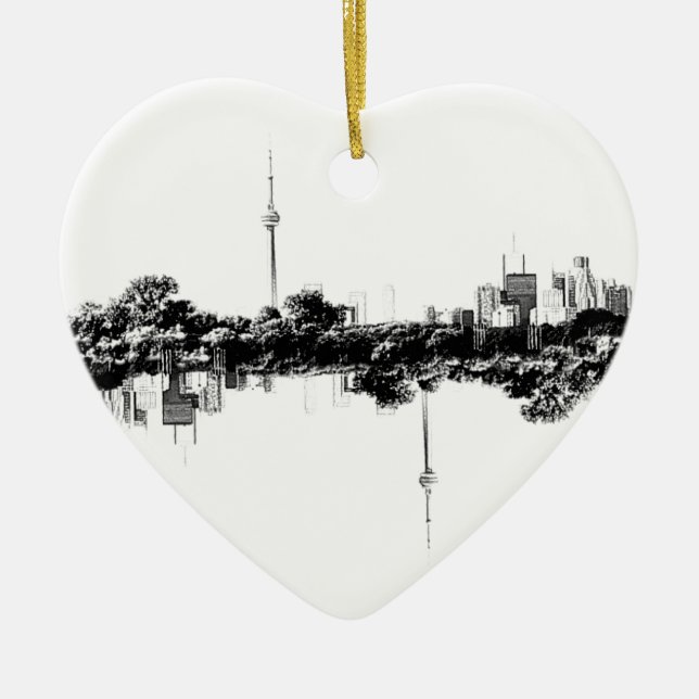 Ornement En Céramique Réflexion de Toronto (Devant)