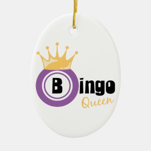 Ornement En Céramique Reine de bingo-test