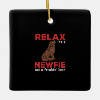 Ornement En Céramique Relax | Cute newfoundland