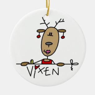 Ornement En Céramique Renarde l'ornement de souvenir de Noël de renne