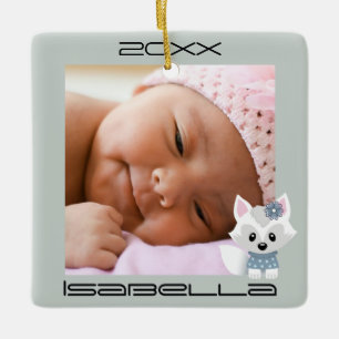 Ornement En Céramique Renards d'hiver