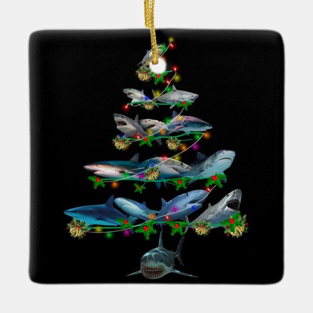 Ornement En Céramique Requin de Marie Chrismas (Devant)