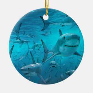 Ornement En Céramique Requins