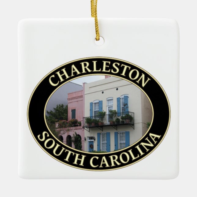 Ornement En Céramique Résidences historiques Rainbow Row à Charleston, S (Devant)