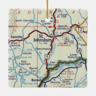 Ornement En Céramique Retro St. Johnsbury Vermont