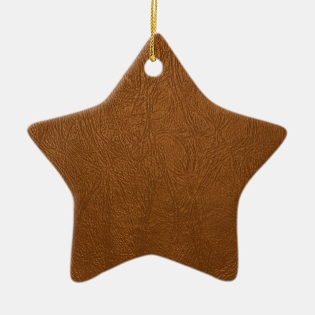 Ornement En Céramique Revêtement Brown en cuir de vache (Devant)