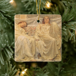 Ornement En Céramique Rêveurs par Albert Joseph Moore, Art victorien
