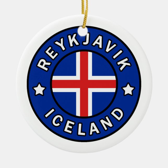 Ornement En Céramique Reykjavik Islande (Devant)