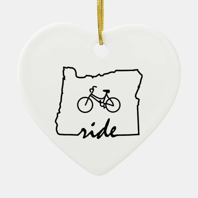 Ornement En Céramique Ride Oregon (Cyclisme) (Devant)