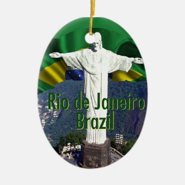 Ornement En Céramique Rio de Janeiro Brésil (Devant)