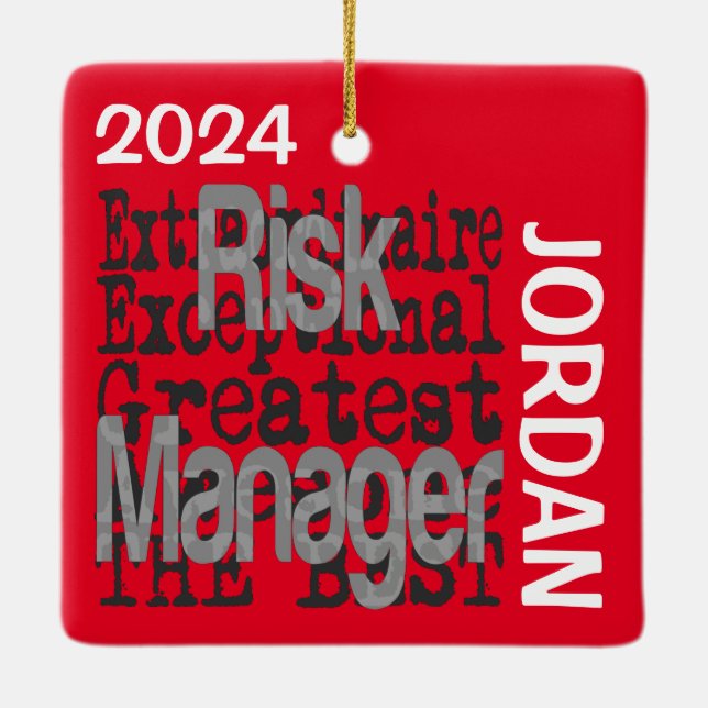 Ornement En Céramique Risk Manager Extraordinaire CUSTOM (Dos)