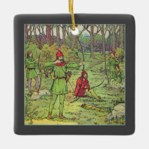 Ornement En Céramique Robin des Bois dans la forêt 