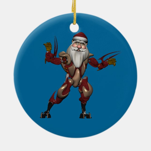 Ornement En Céramique Robo Père Noël (Dos)