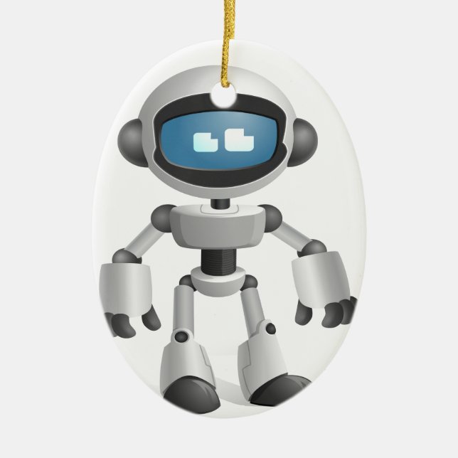 Ornement En Céramique "Robot 5" (Devant)