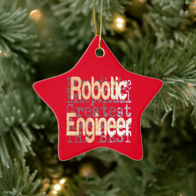 Ornement En Céramique Robotique Engineer Extraordinaire (Arbre)