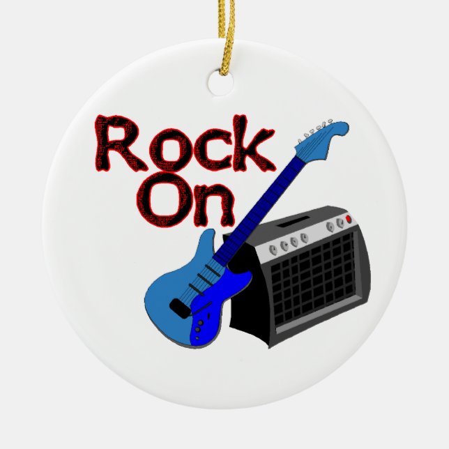 Ornement En Céramique Roche sur la guitare et l'ampère (Devant)