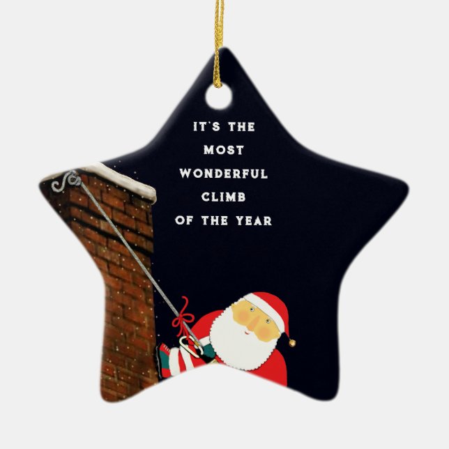 Ornement En Céramique Rock Climbing Holiday Gift (Devant)