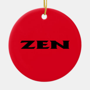 Ornement en céramique ronde noire zen