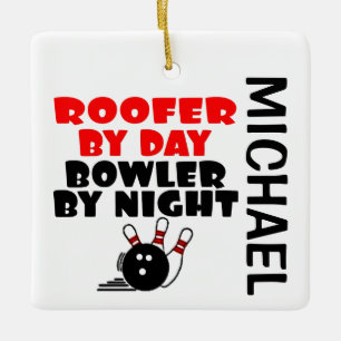 Ornement En Céramique Roofer Aime Bowling PERSONNALISÉ