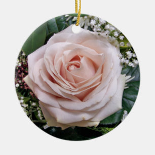 ORNEMENT EN CÉRAMIQUE ROSE