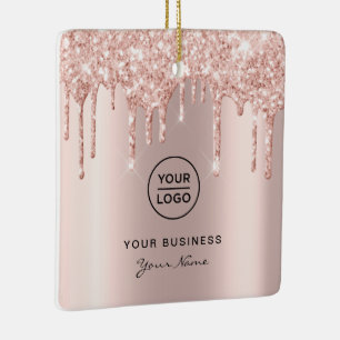 Ornement En Céramique Rose Gold Rose Parties scintillant Drives Lash Noë