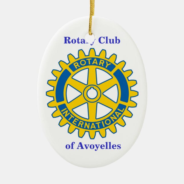 Ornement En Céramique Rotary Club, d'Avoyelles (Devant)